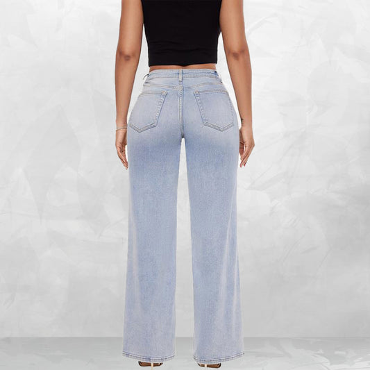 Vintage Chic High-Waist Flare Jeans