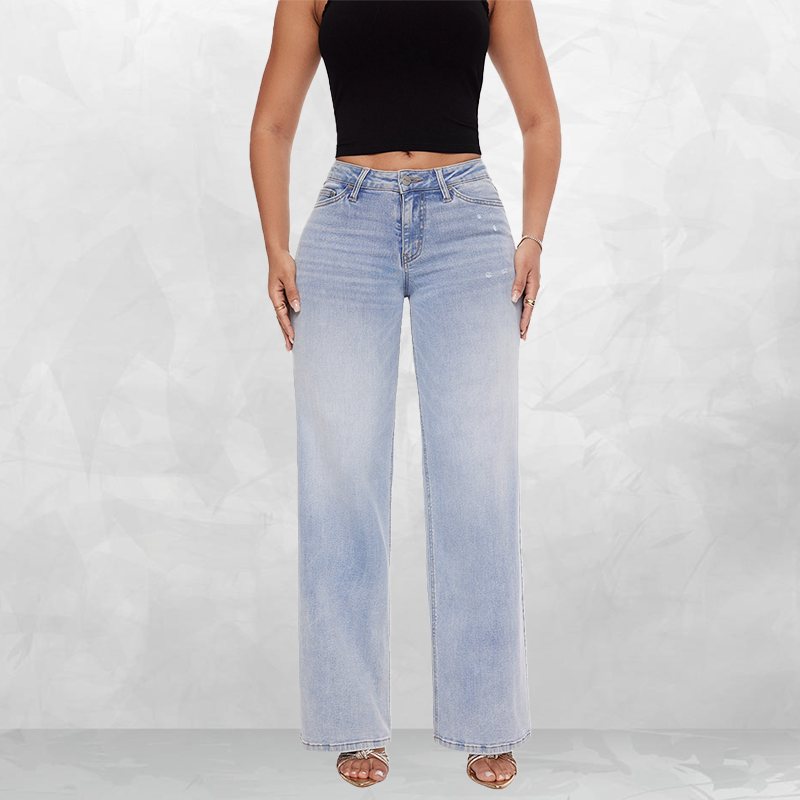 Vintage Chic High-Waist Flare Jeans