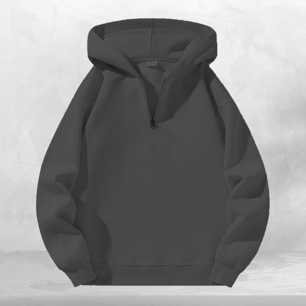 Sleek Minimalist Half-Zip Hoodie