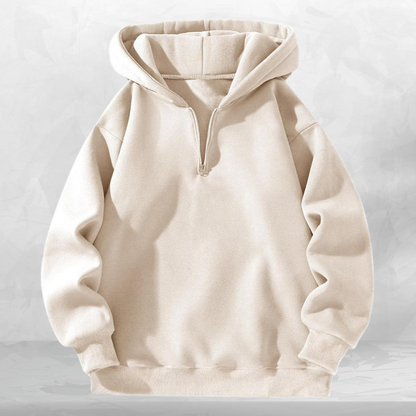 Sleek Minimalist Half-Zip Hoodie