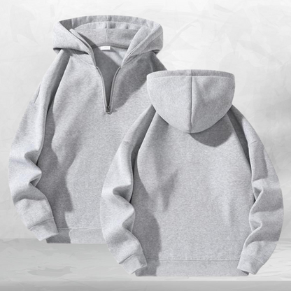 Sleek Minimalist Half-Zip Hoodie