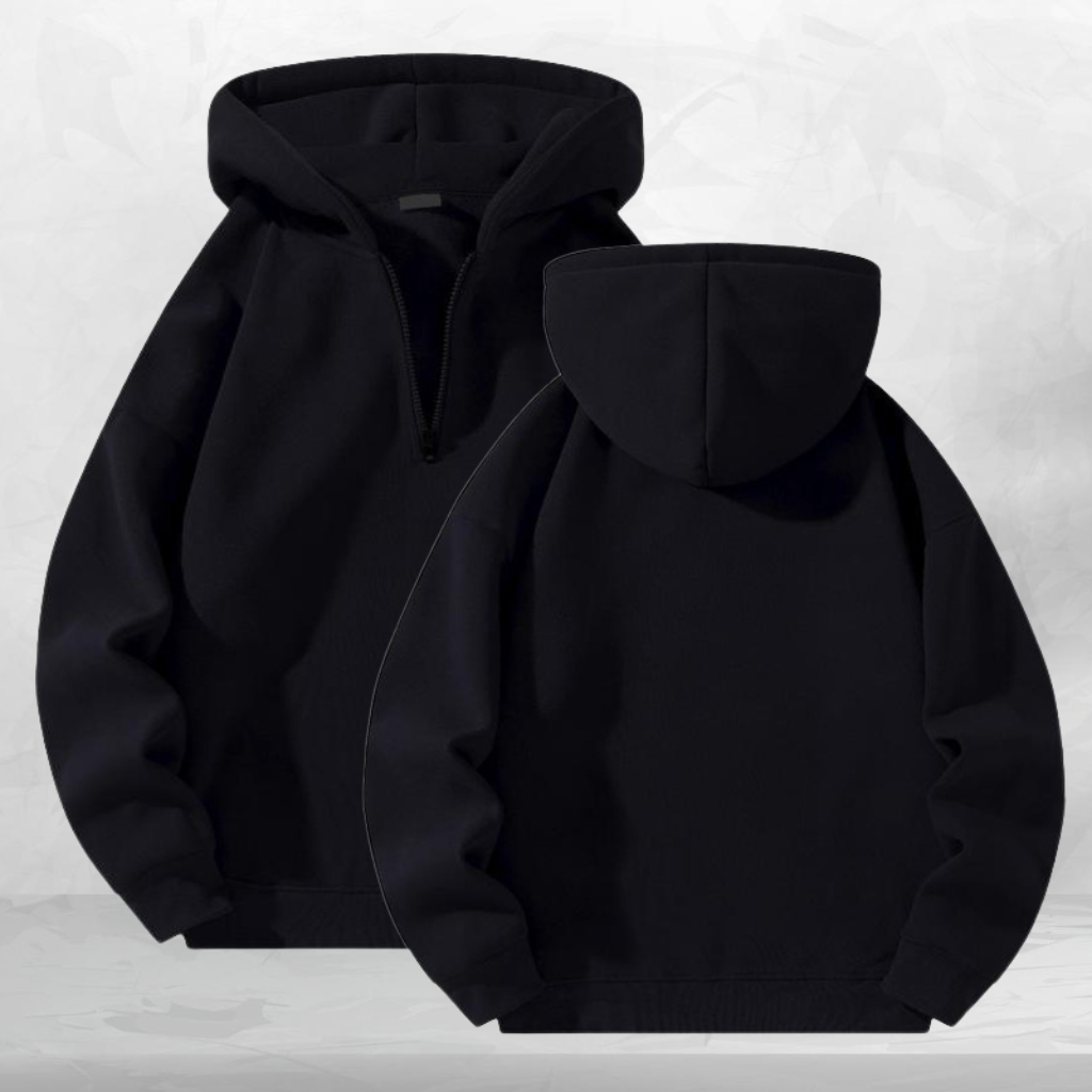 Sleek Minimalist Half-Zip Hoodie