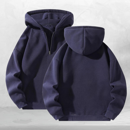 Sleek Minimalist Half-Zip Hoodie