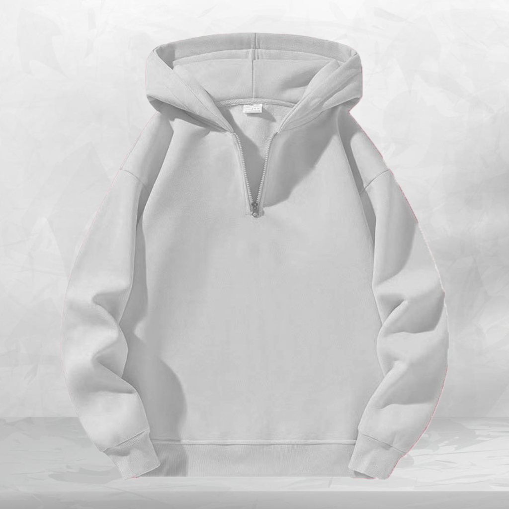 Sleek Minimalist Half-Zip Hoodie