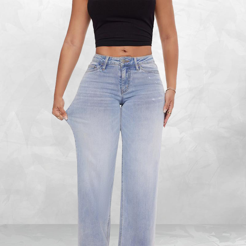 Vintage Chic High-Waist Flare Jeans